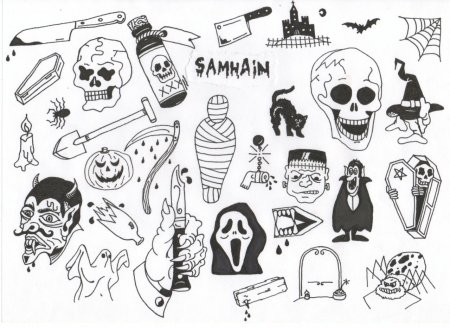 Тату в стиле хендпоук