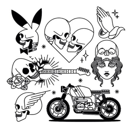 Олд скул тату эскизы