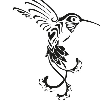Тату Колибри эскизы черно белые