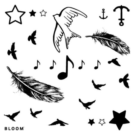 Птицы тату простые