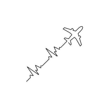 Тату самолетик эскиз