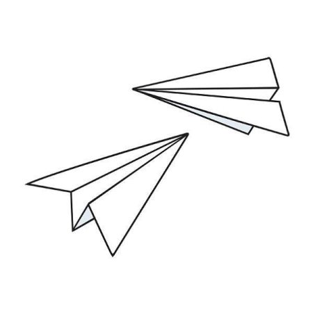 Тату бумажный самолетик эскиз