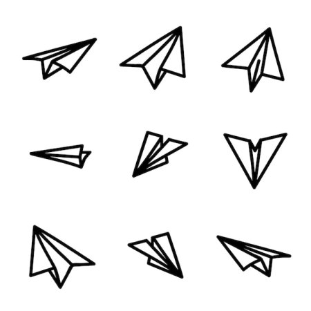 Бумажный самолетик Минимализм