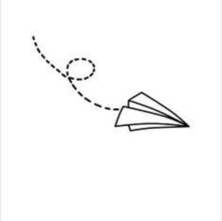 Тату самолетик эскиз