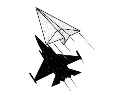 Бумажный самолетик вектор