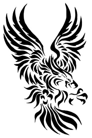 Эскизы тату Орел трайбл