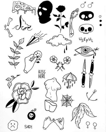 Эскизы маленьких тату для девушек
