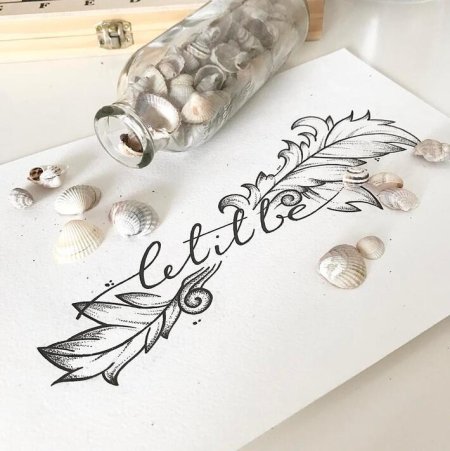 Тату эскизы надписи