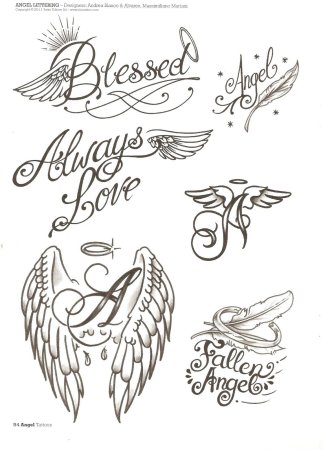 Эскизы татуировок надписи