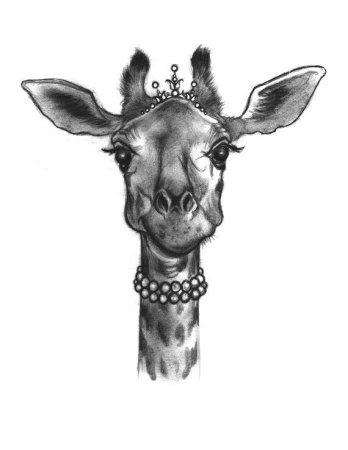 Тату Жираф эскизы