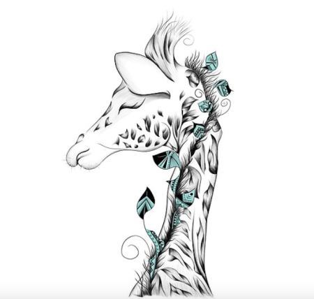 Тату Жираф Графика