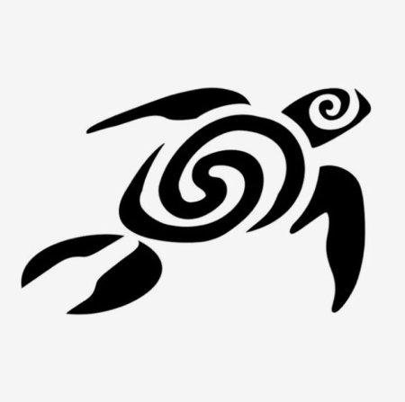 Татуировка черепаха Полинезия