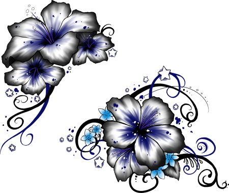 Тату цветы эскизы цветные