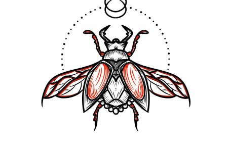 Жук скарабей эскиз