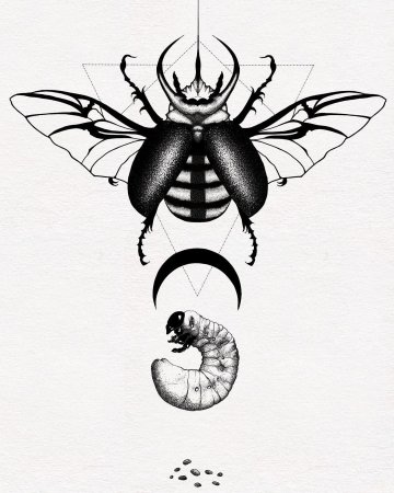 Татуировки насекомых эскизы