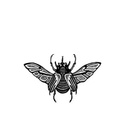 Жук скоробей эскиз тату