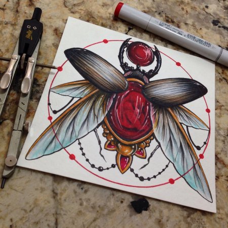 Жук эскиз Нео традишнл