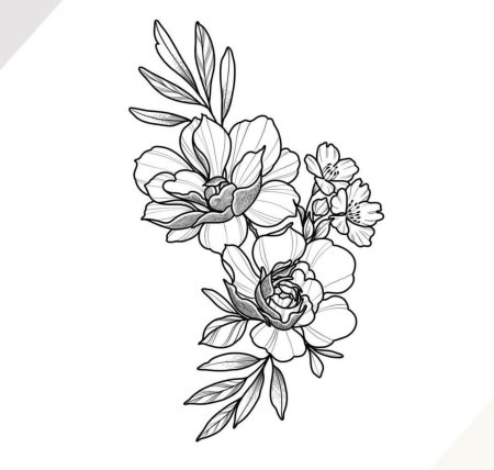 Эскизы татуировок цветы