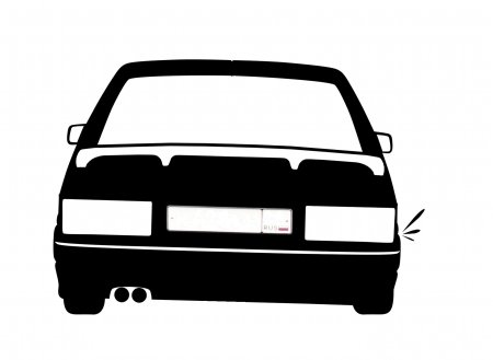 Стикер силуэт спереди ВАЗ 2109