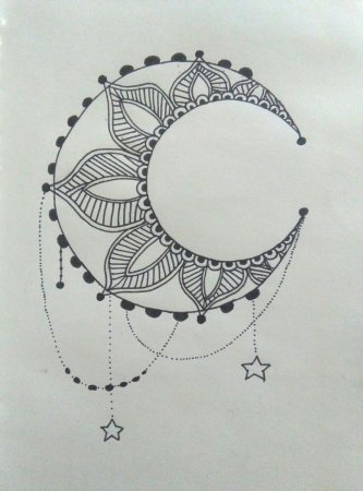 Татуировка Лунница Мандала