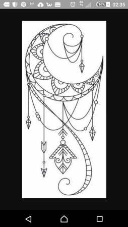 Лунница тату эскиз