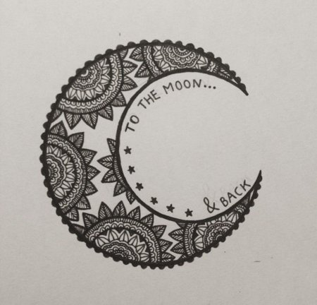 Мехенди полумесяц