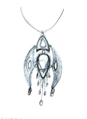 Эскизы ювелирных украшений кулоны