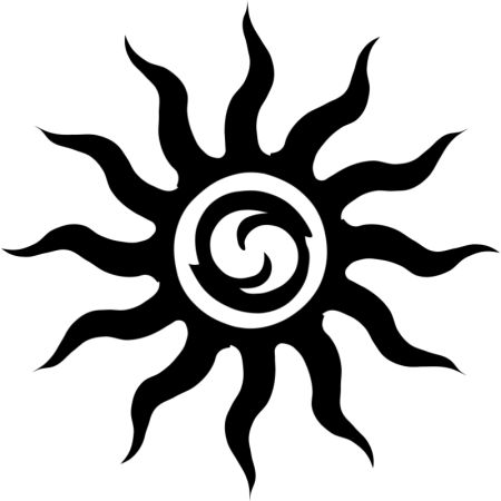 Символ солнца тату