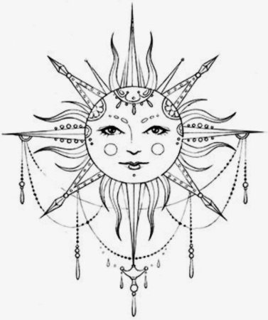 Тату солнце эскизы