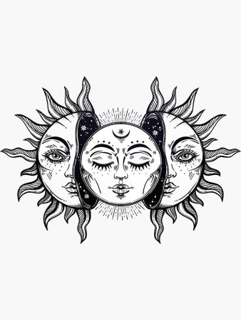 Тату солнце эскизы