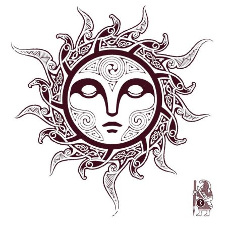 Кельтский трайбл солнце