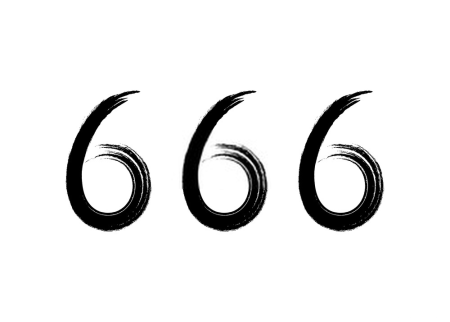 Тату 666 на прозрачном фоне