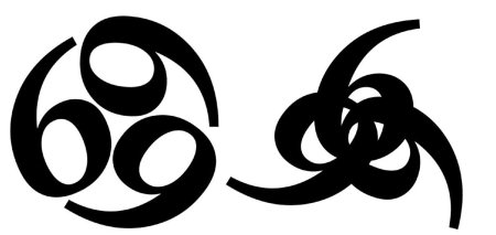 Эскиз три шестерки