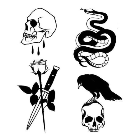 Черные тату эскизы