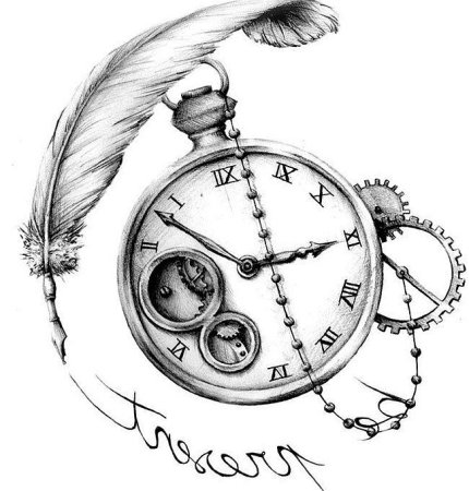 Тату часы на руке эскизы