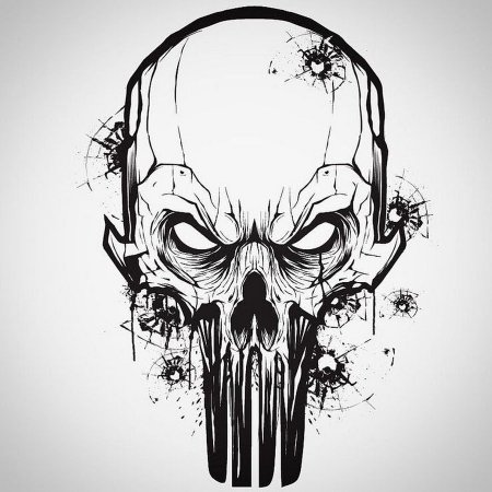 Череп пунишер Татуировка