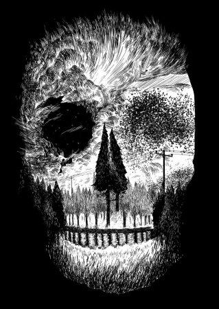 Оптическая иллюзия череп