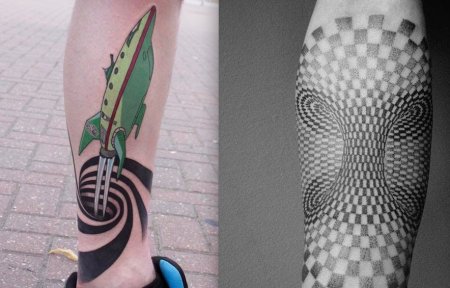 Тату 3d иллюзия