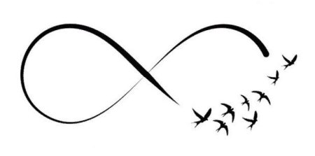 Знак бесконечности с птичками