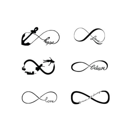 Эскиз тату м бесконечность