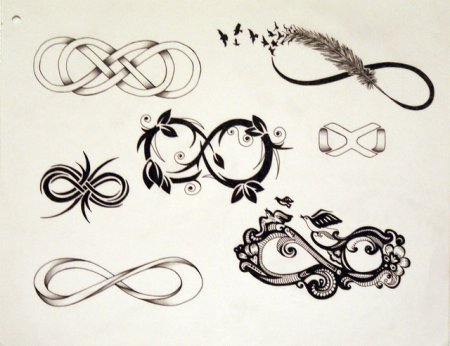 Бесконечность тату эскиз