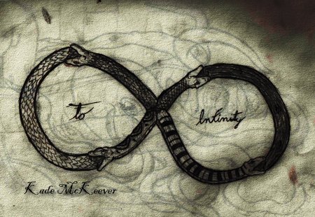 Тату хной бесконечность