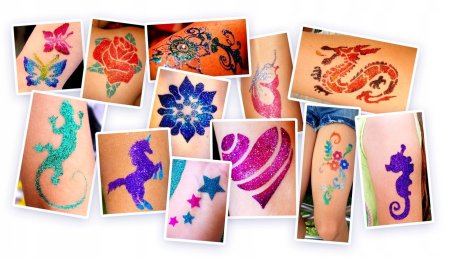 Глиттер тату