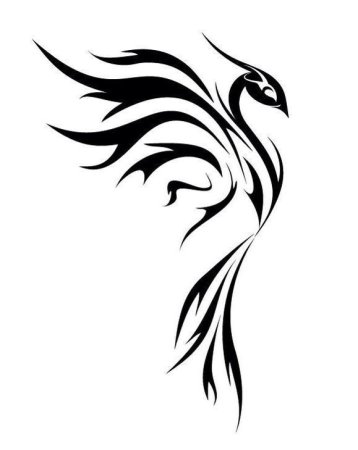 Тату эскизы трайбл Феникс