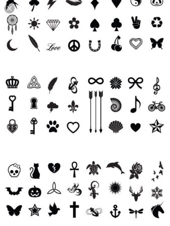 Эскизы маленьких татуировок