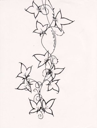 Тату вьющиеся цветы