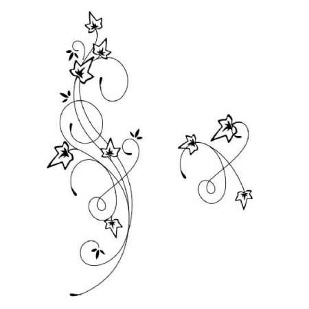Тату вьющиеся цветы