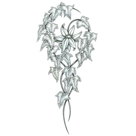 Тату вьющиеся цветы