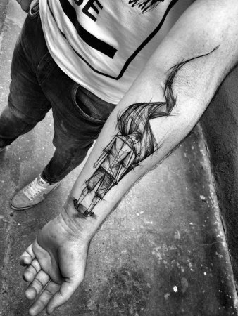 Тату на руке мужские молодежные