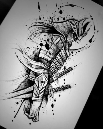 Самурай блэкворк